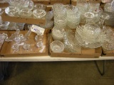 All to go   Fostoria Glass Whole table   new and old