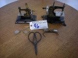 All to go  2 Children's Toy Sewing Machines and spectacles