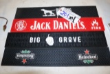 Times 4 - rubber spill mats - Birddog Whiskey/ Jack Daniels/ Big Grove/ Hei