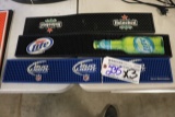 Times 3 - Rubber spill mats - Heineken/ Miller Lite/ Bud Light