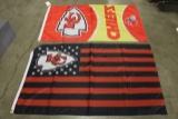 Times 2 - 3 x 5' Kansas City Chiefs team flags