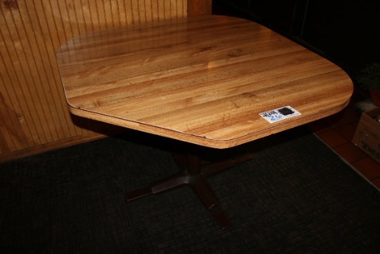 44" x 44" corner booth Formica top table