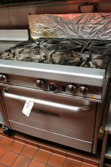 Southbend 6 burner gas range w. oven