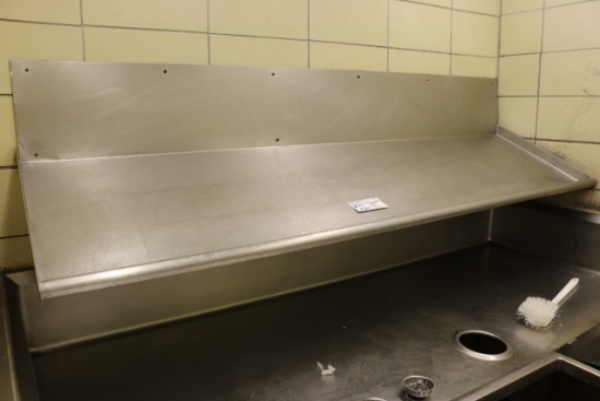 87" Wall mount stainless dish box rack