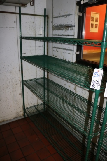 Times 2 - 18" x 60" green coated wire racks
