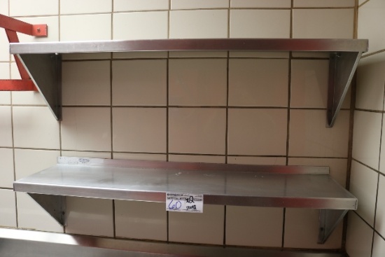 Times 2 - 12" x 48" stainless wall shelves
