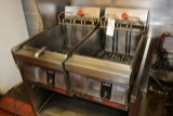 Lang electric 2 bank 35# fryers - 3 phase
