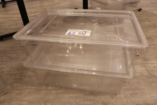 Times 2 - 18 x 26 x 8" deep food storage containers with lids