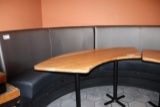 All to go - 3 piece - curved back bar height bar seating - approximately 8'