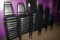 Times 47 - Black metal frame stack chairs w/ 2