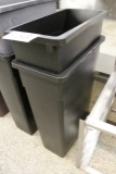 Times 2 - Black kitchen trash cans