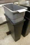 Times 2 - Black & grey kitchen trash cans