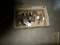wood crate/door knobs/service bell
