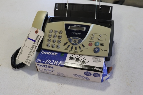 Brother FAX-575 fax machine with extra cartridge