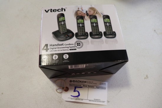 Set of 4 Vtech phone system - with batteries