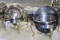 Times 2 - Vollrath 6 quart round stainless rolltop chaffing units with gold