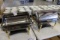 Times 2 - Vollrath 9 quart rectangle stainless roll top chaffing units with