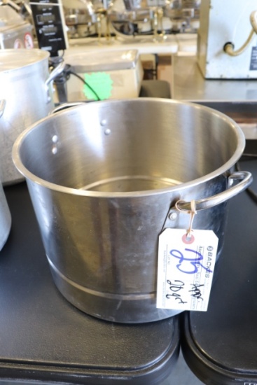 Approximately 20 quart stainless stock pot - no lid