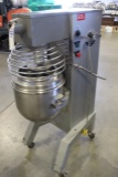 Univex SRM30 portable 30 quart mixer with stainless bowl, bowl ring, hook,