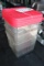 Times 3 - 6 Quart food storage containers w/ lids