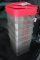 Times 5 - 8 Quart food storage containers w/ lids