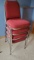 Times 12 - Red tweed stack chairs