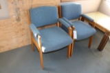 Times 2 - Blue tweed office chairs