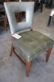 Times 7 - GAR Products dining chairs with silver back and olive green vinyl