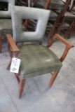 Times 6 - GAR Products captains chairs with silver back and olive green vin