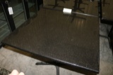 Times 4 - 36x36 Black marble dining table