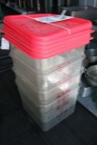 Times 4 - 6 Quart food storage containers w/ lids