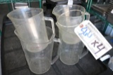 Times 4 - 1 & 2 quart acrylic measuring cups