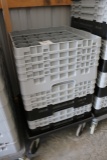 Times 3 - Dishwasher glass boxes w/cart
