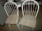 Pair  to go  White and Maple Chairs