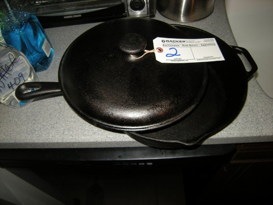 12" Phillipe Richard Cast Iron Skillet with Lid