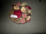 Wreath and 3 baskets
