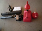 Gas Poulan pro leaf blower and mulcher w/bag and gas/oil cans