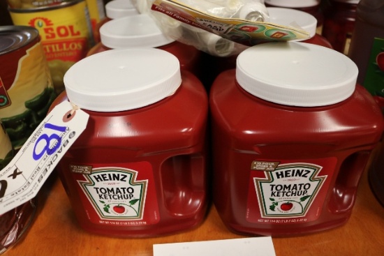 Times 6 - 114 oz. Heinz ketchup with some pumps