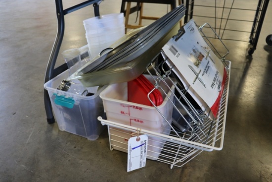 All to go - Misc. under table - Lids, racks, pans, & more