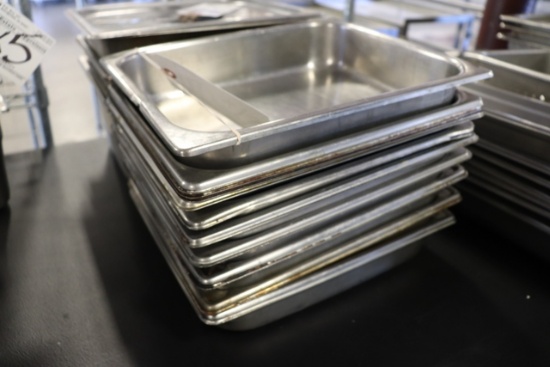 Times 11 - 1/2 x 2" stainless inset pans - no lids