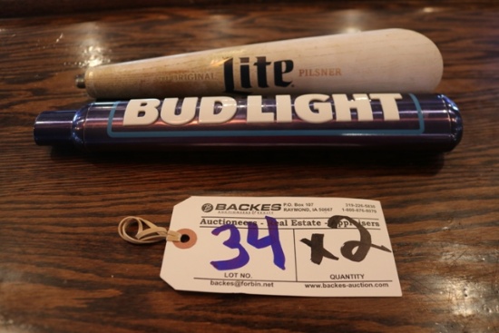 Times 2 - Miller Lite & Bud Light tap handles