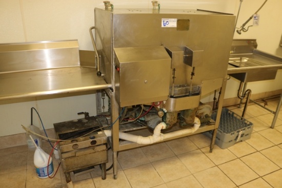 American Dish Service 5AG stainless double pass through dish washer with st