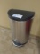 Stainless flip lid trash can