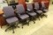 Times 5 - purple tweed office chairs with arm rests