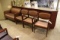 Set of 4 - 3) cherry finish, bronze vinyl captains chairs & 1) cherry finis