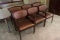 Times 6 - Cherry finish, bronze vinyl captains chairs