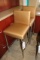 Times 2 - Brayton gold vinyl stainless framed bar chairs