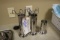 All to go - 3 stainless surgical instrument stands with some instruments