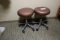 Times 2 - bronze padded exam room stools