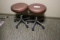 Times 2 - bronze padded exam room stools